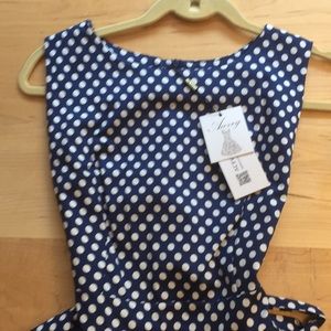 Navy Blue and White Dress